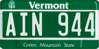 VT license plate AIN944