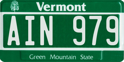 VT license plate AIN979
