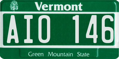 VT license plate AIO146
