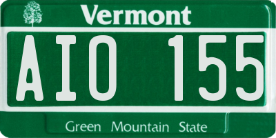 VT license plate AIO155