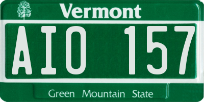 VT license plate AIO157