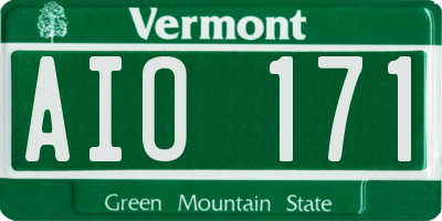 VT license plate AIO171