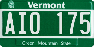 VT license plate AIO175