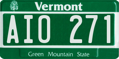 VT license plate AIO271