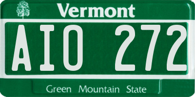 VT license plate AIO272