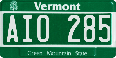 VT license plate AIO285
