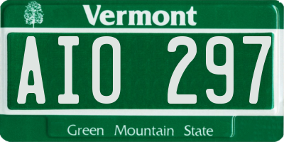 VT license plate AIO297