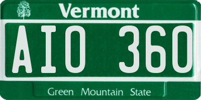 VT license plate AIO360