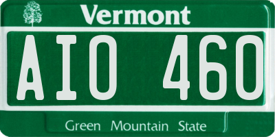 VT license plate AIO460
