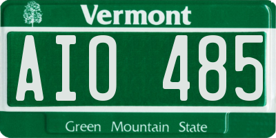 VT license plate AIO485