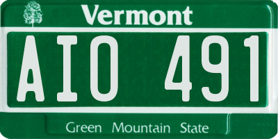 VT license plate AIO491
