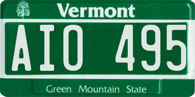 VT license plate AIO495