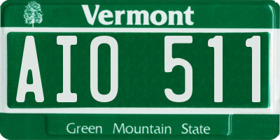 VT license plate AIO511