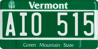 VT license plate AIO515