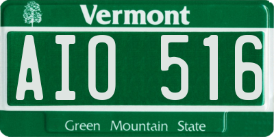 VT license plate AIO516