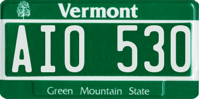 VT license plate AIO530