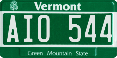 VT license plate AIO544