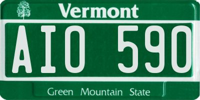 VT license plate AIO590