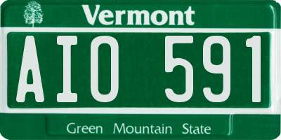 VT license plate AIO591