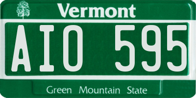 VT license plate AIO595