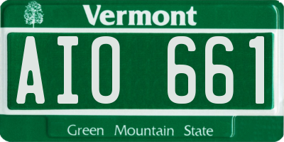 VT license plate AIO661