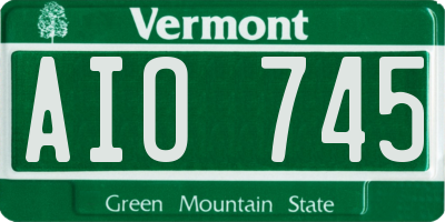 VT license plate AIO745