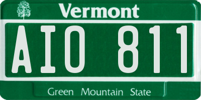 VT license plate AIO811
