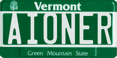 VT license plate AIONER