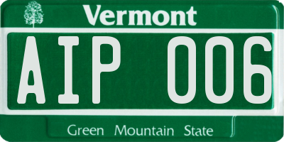 VT license plate AIP006