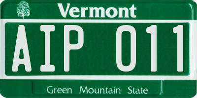VT license plate AIP011