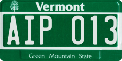 VT license plate AIP013