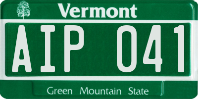 VT license plate AIP041