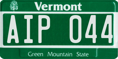 VT license plate AIP044