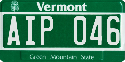 VT license plate AIP046