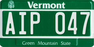 VT license plate AIP047