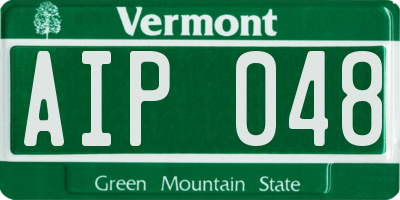 VT license plate AIP048