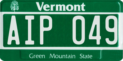 VT license plate AIP049