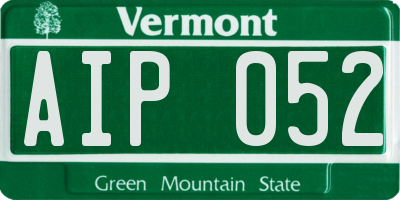 VT license plate AIP052