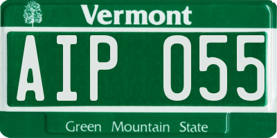 VT license plate AIP055