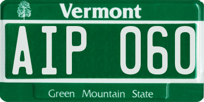 VT license plate AIP060