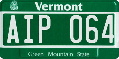 VT license plate AIP064