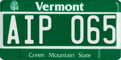 VT license plate AIP065