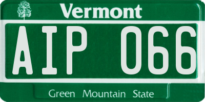 VT license plate AIP066