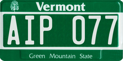 VT license plate AIP077