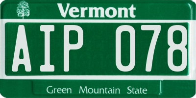 VT license plate AIP078