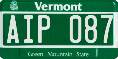 VT license plate AIP087