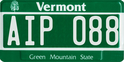 VT license plate AIP088