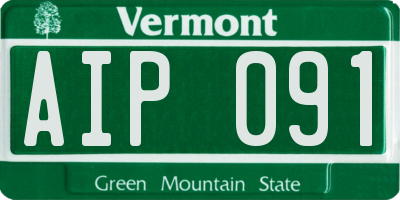 VT license plate AIP091