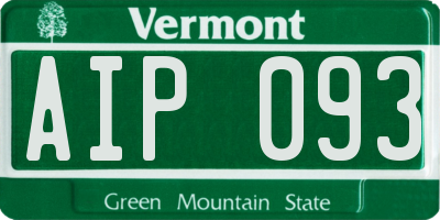 VT license plate AIP093