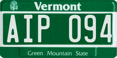 VT license plate AIP094